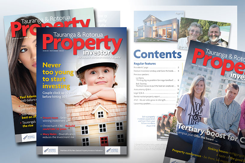 Magazine design, production and printing for Property Investor NZ